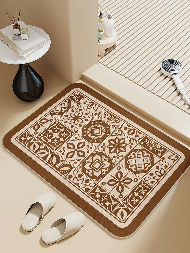 

Ретро-коврик Batoom Mat Dia Mud, противоскользящий, влагопоглощающий, для туалета, раковины, входа, домашний декор в американском стиле