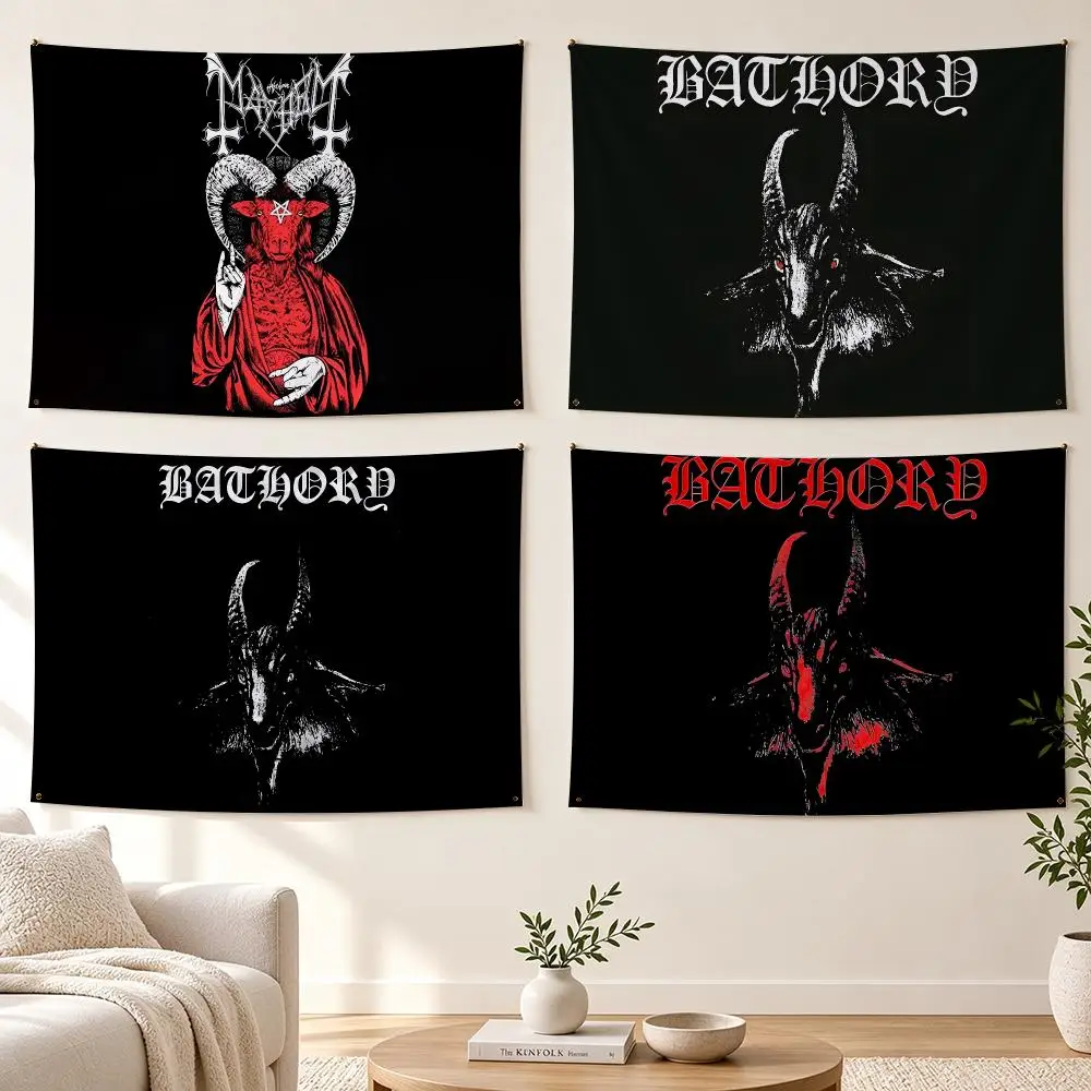 Bathory Flags Banner For Bedroom Outdoor Living Room Restaurant Bar Wall Decor Party