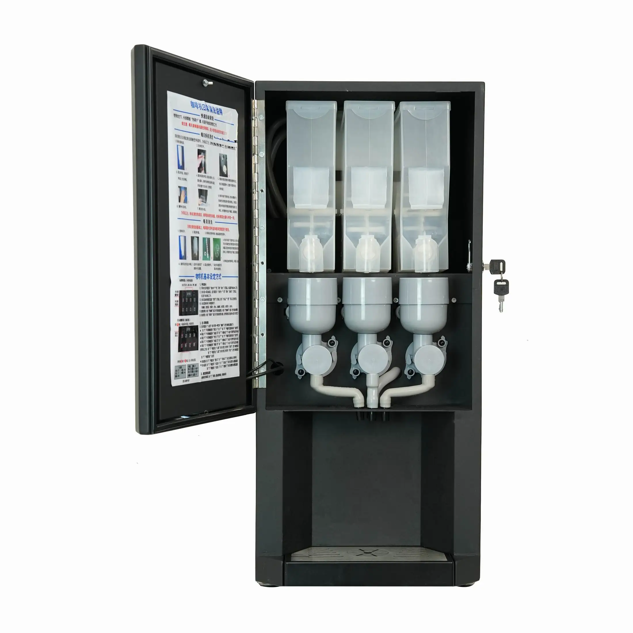 3 Hot 3 Cold Drinks Vending Machines Instant Coffee Makers Commercial Multimedia Coffee Dispensers
