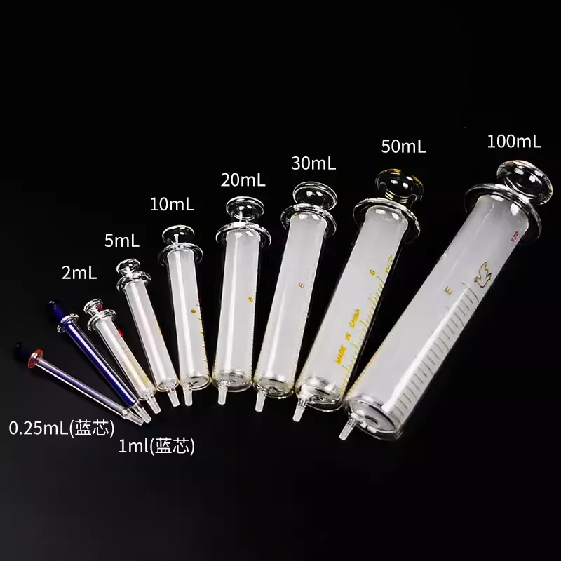 1pcs to 10pcs 1/2/5/10/20/30/50/100ml Disposable Glass injection syringe, Liquid Syringe transfer pipette without Needle