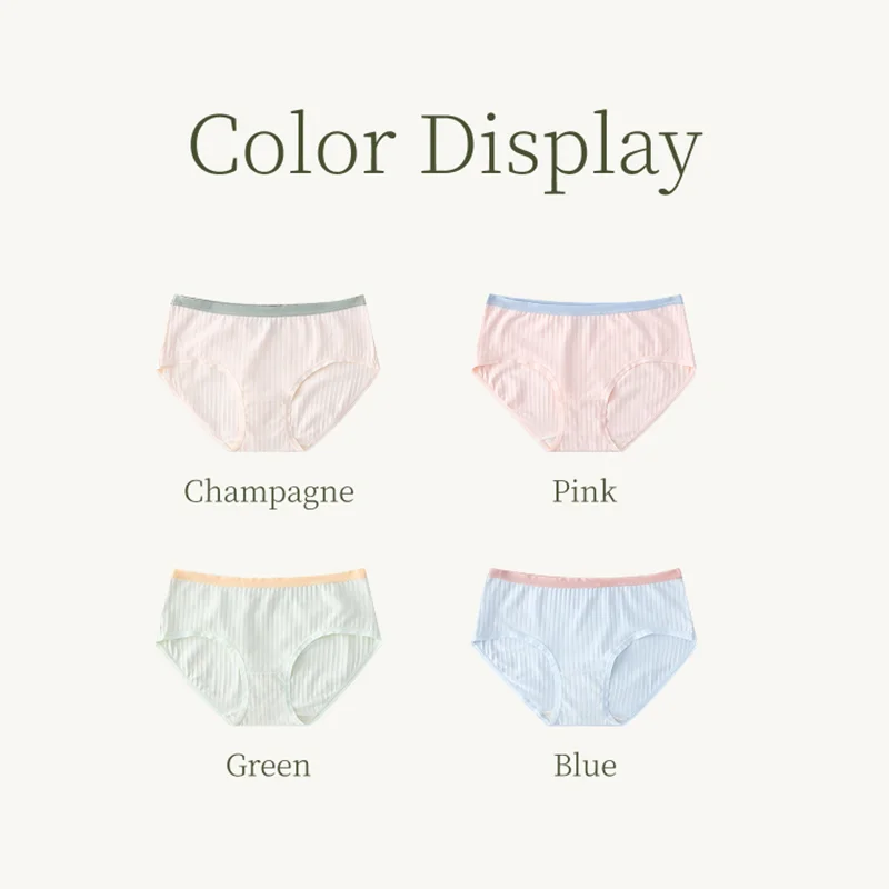SUJIIN 3 قطعة/الوحدة المرأة ملابس داخلية قطنية سلس منتصف الخصر سراويل للنساء غير مرئية تنفس مريحة ملخصات سيدة XN001