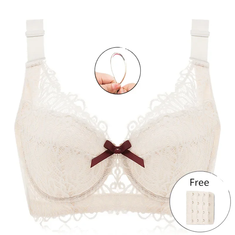 

Womens Underwire Full Coverage Plus Size Lace Push Up Minimizer Bra Female Lingerie 32 75 80 85 90 95 100 105 B C D E F G H I J