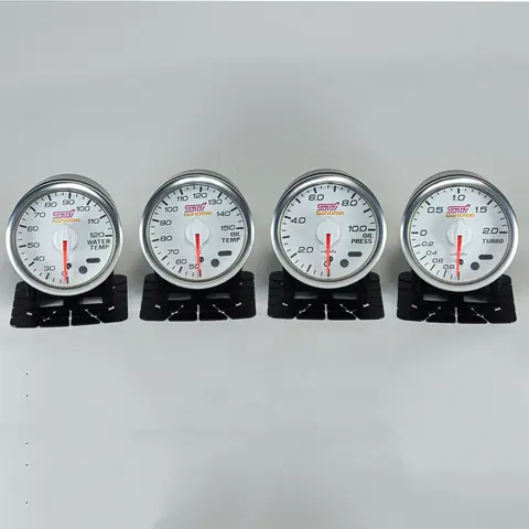 52mm White STI Genome water temp oil temp oil press Boost gauge FORESTER LEGACY OUTBACK Impreza WRX BRZ ej255 ej257 ej20 FB25