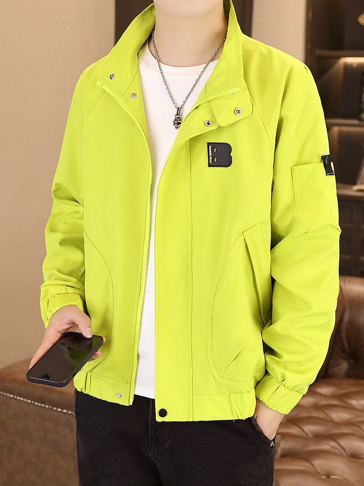 

Мужская рабочая одежда American Sle Jaet, повседневная модная весенне-осенняя украшение на молнии, ветрозащитный эластичный подол, длинный све