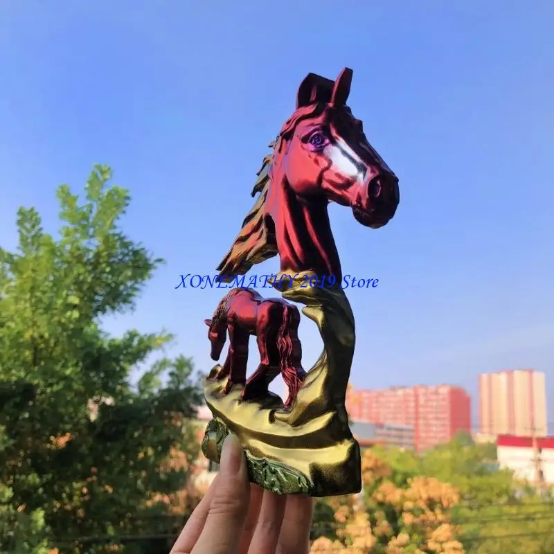 

F42F Exquisite Silicone Mold Hollow Horse Sculptures Casting Molds Decoration Mould