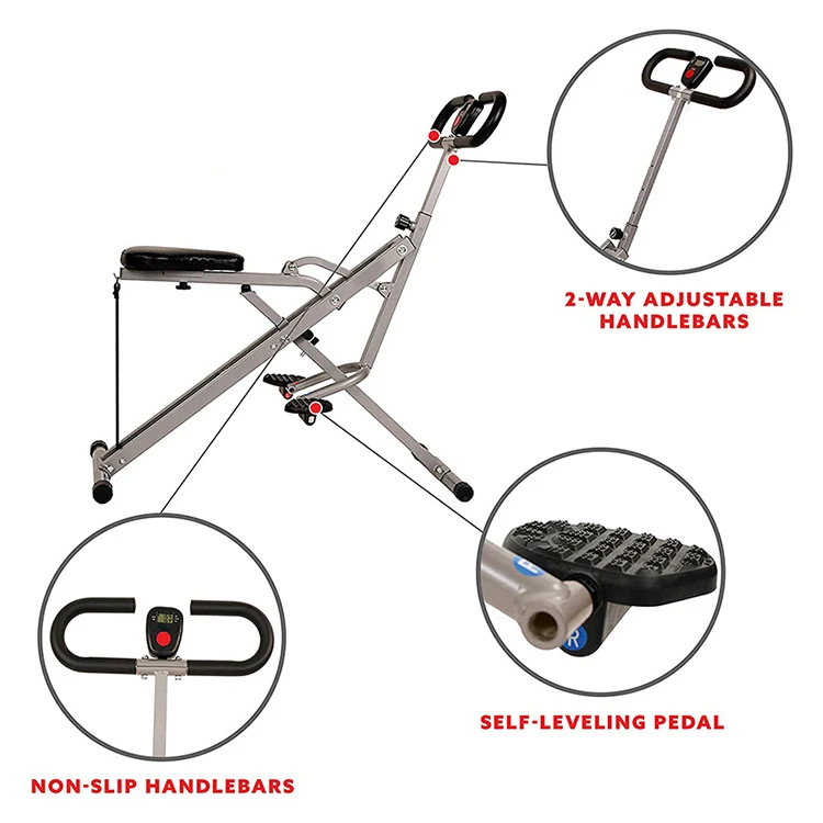 Horse Riding Machine Fitness Foldable Crunch Horse Riding Simulator Machine Cardio Exercise Equipment Horse Riding Machine