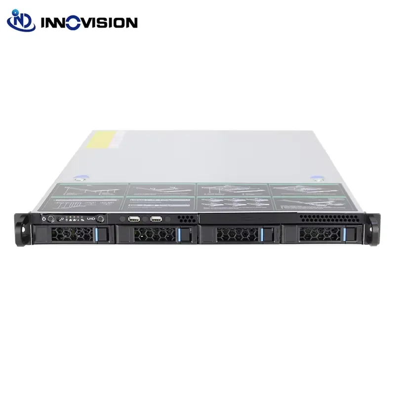 BOLRZO Factory Compact Hot-Swap 1U 4-Position Server Chassis Sata MCIO Hot-Swap Backplane Option, Redundant Power Supply
