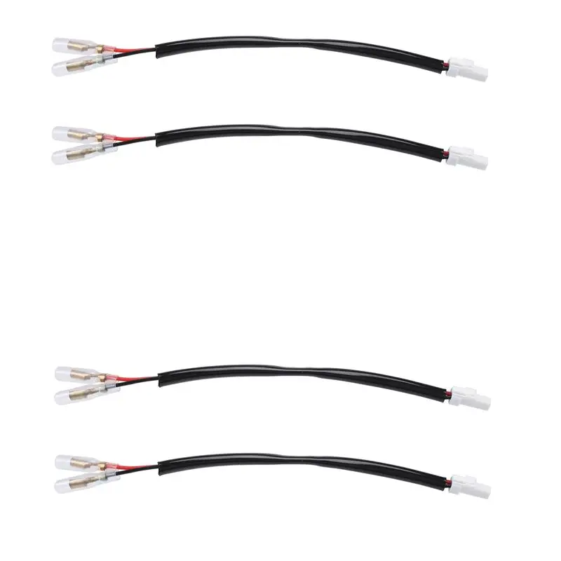 4Pcs Motorcycle Turn Signal Wiring Harness Connector Turn Signal Plug Adapter For