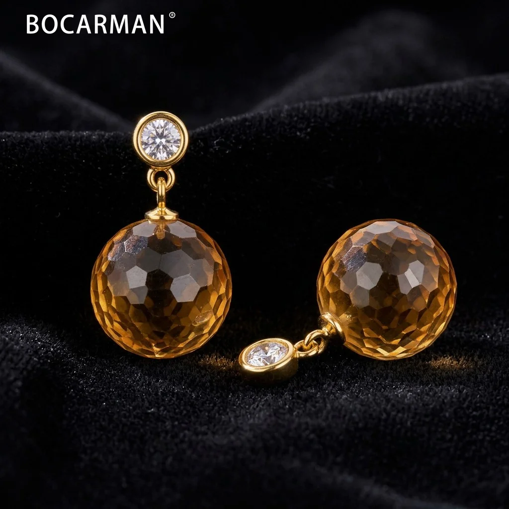 Bocarman S925 Silver Color Changing Sultanite Earrings Lab Created Diaspore Alexandrite Effect Hypoallergenic Jewelry Giftomen