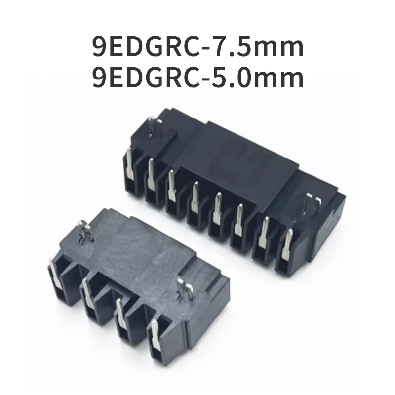 (1 Pcs) 9EDGRC Servo Motor Terminal Block Black 9EDGRC-7.5mm 9EDGRC-5.0mm Bent Pin PCB Terminal Block 2P 3P 4P 6P 8P 9P