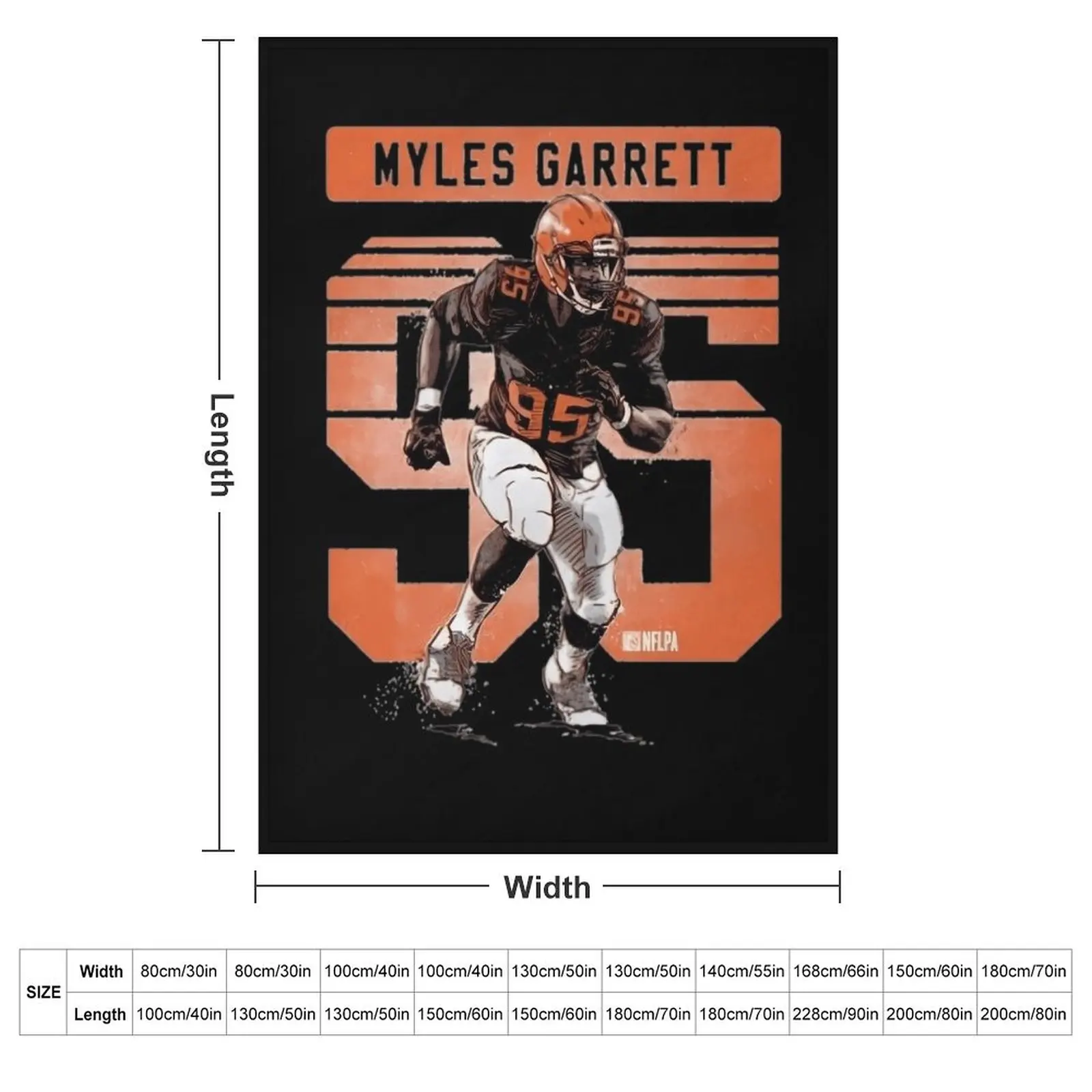 Myles Garrett 95 For Cleveland Browns Fans \t Throw Blanket Decorative Throw Comforter Blankets