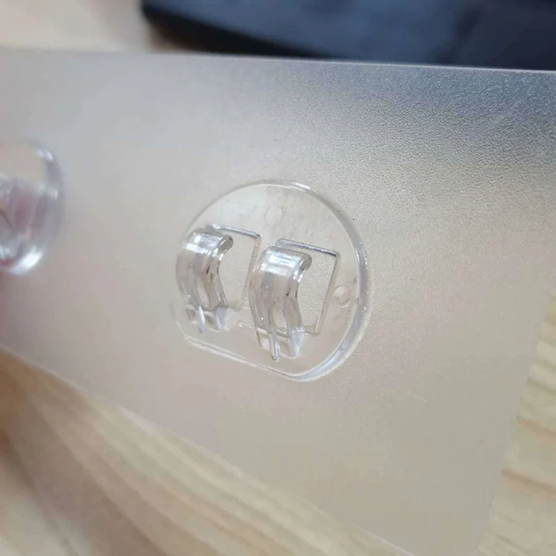 Wall Mounted Adhesive Hook Under Wire Shelf Rack Hanger Holder Insert Clamp Organizer Decor Bracket Key Accessories For Hanging