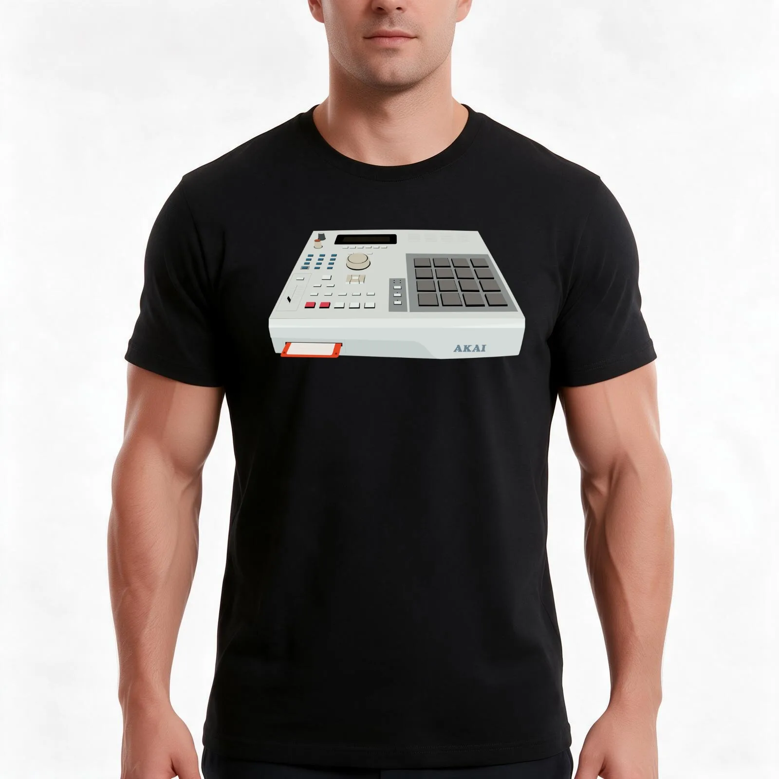 Akai MPC 2000 - Hip Hop - Sampler T-Shirt, Summer Casual Cotton Tee, Oversized Streetwear Tops, Vintage Graphic Print