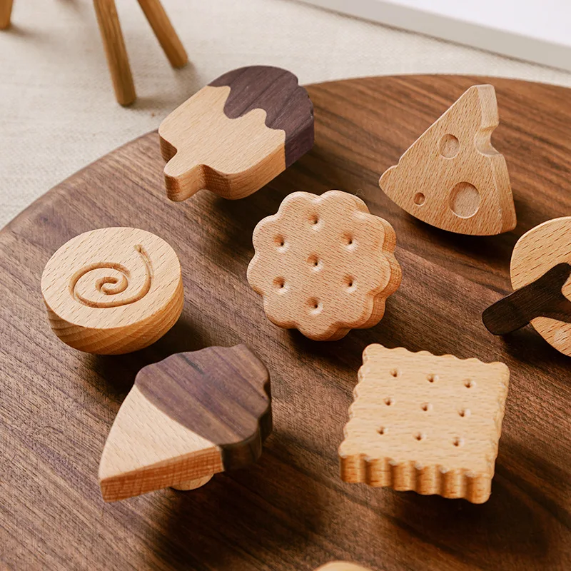 

1pc Cabinet Wooden Handle Children's Room Cabinet Handle Kitchen Cabinet Handle House Decorations Furniture Accessories