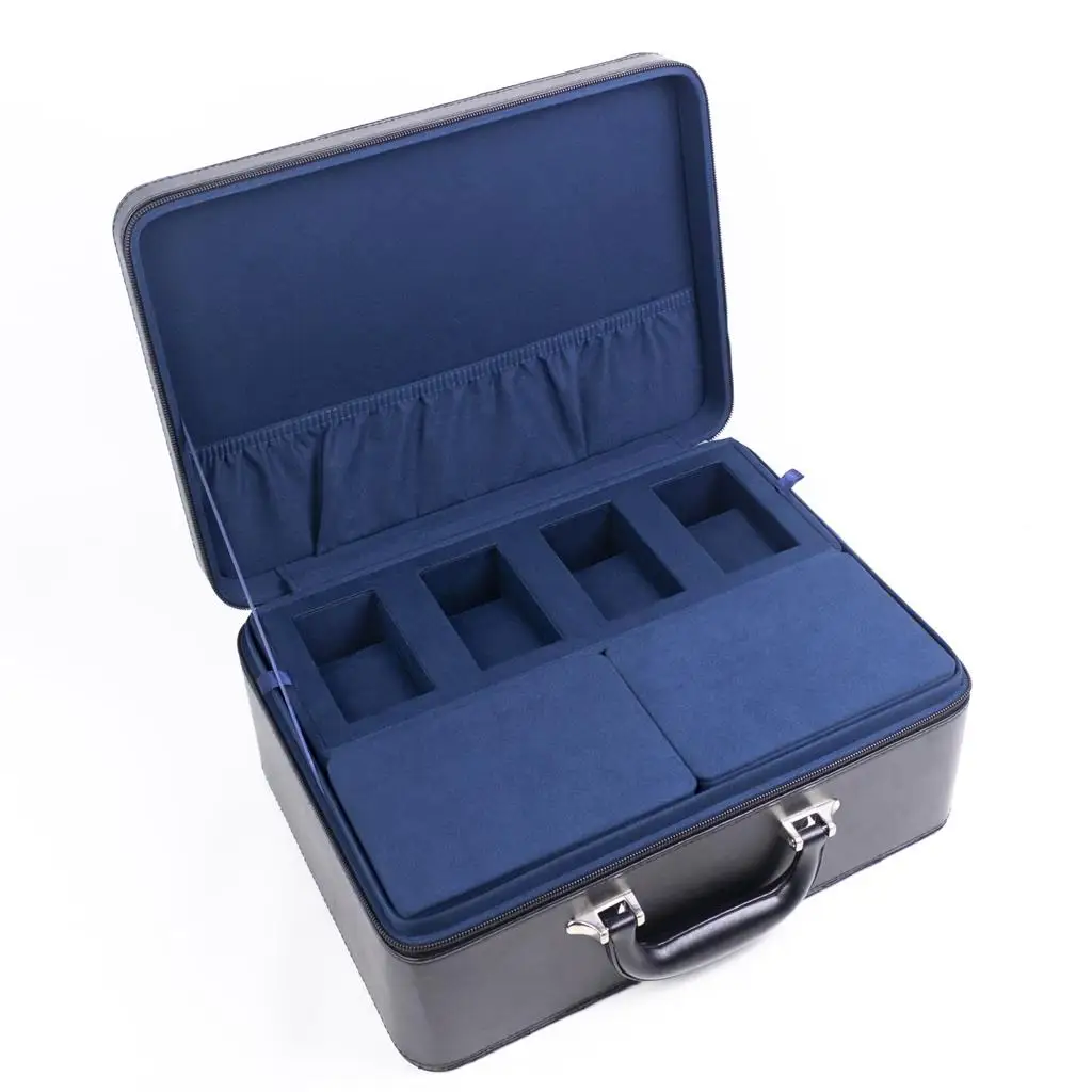 Leather Multifunctional European-American Style Watch Jewelry Storage Box Multi-layer Ring Storage Display Handheld Case