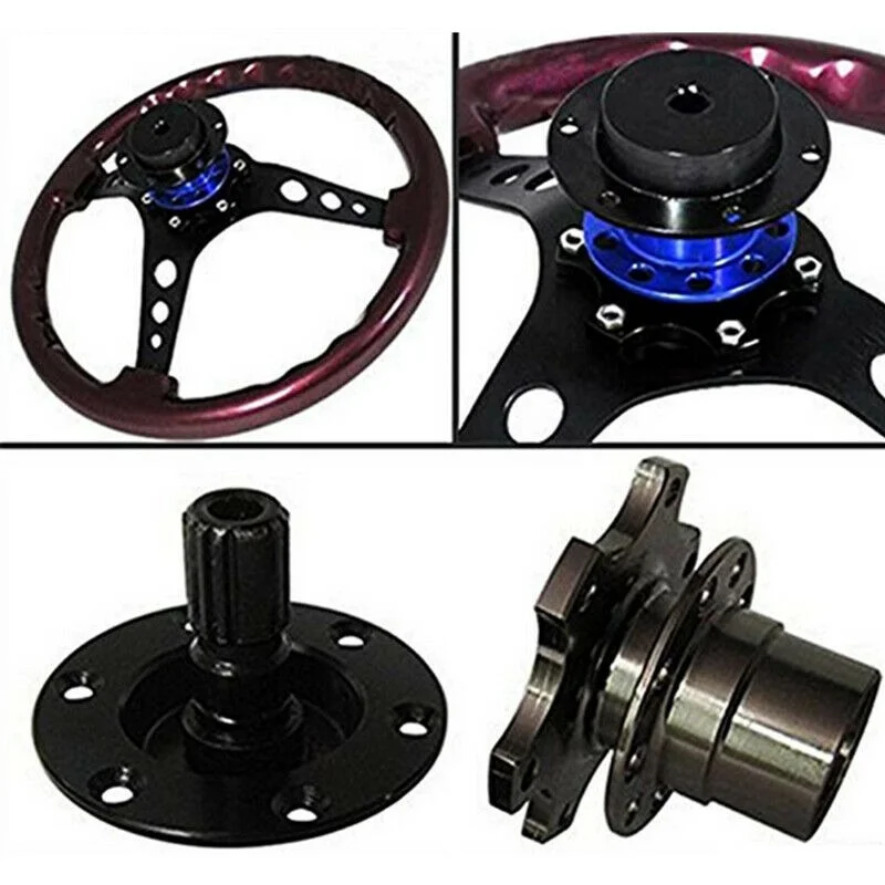 Universal Racing Car SUV Quick Release Snap Off Steering Wheel Hub Adapter Kit