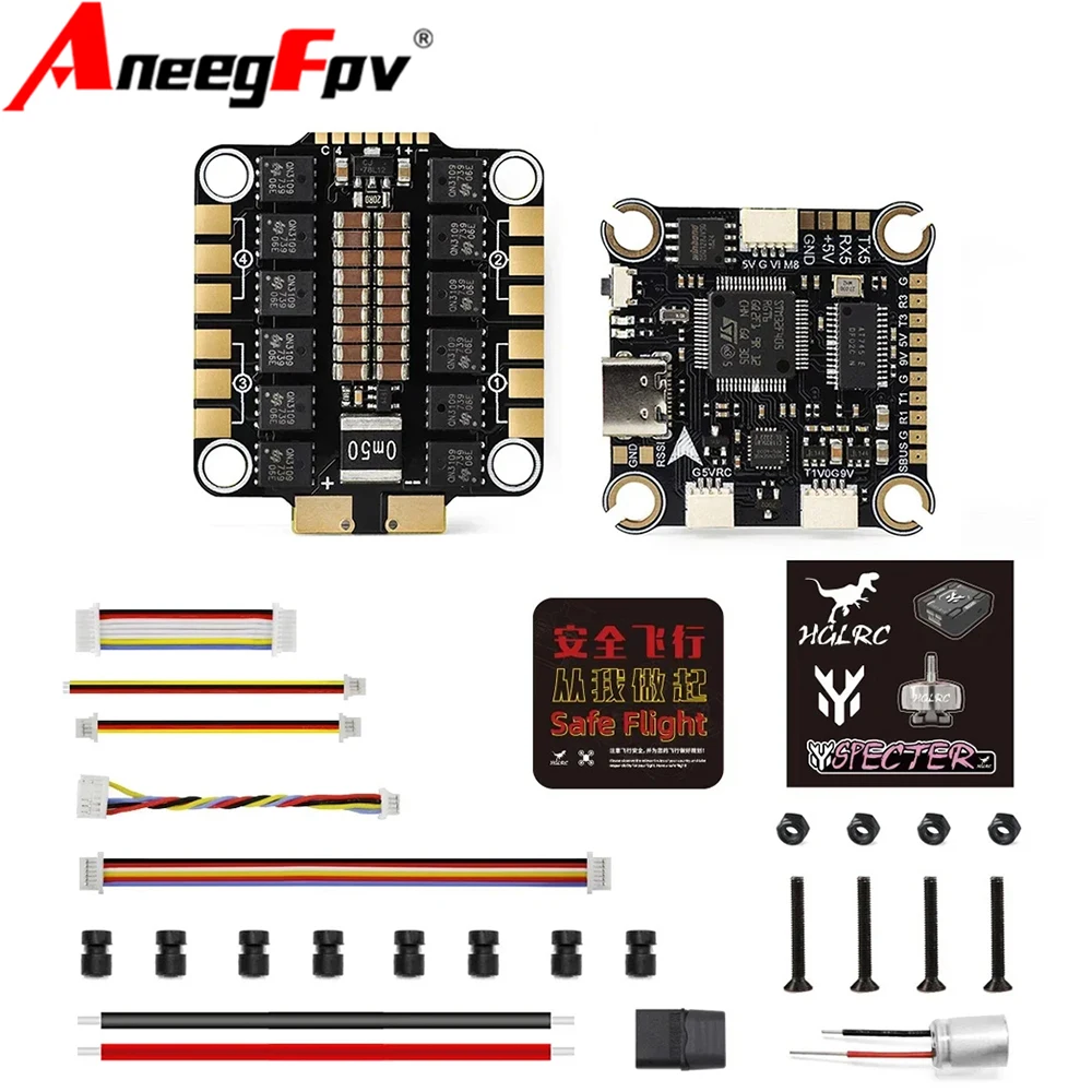 HGLRC SPECTER F460 Stack F405 V2 ICM42688P Flight Controller BLHELI_S 60A 4in1 ESC 30X30mm 2-6S for FPV Freestyle Drone