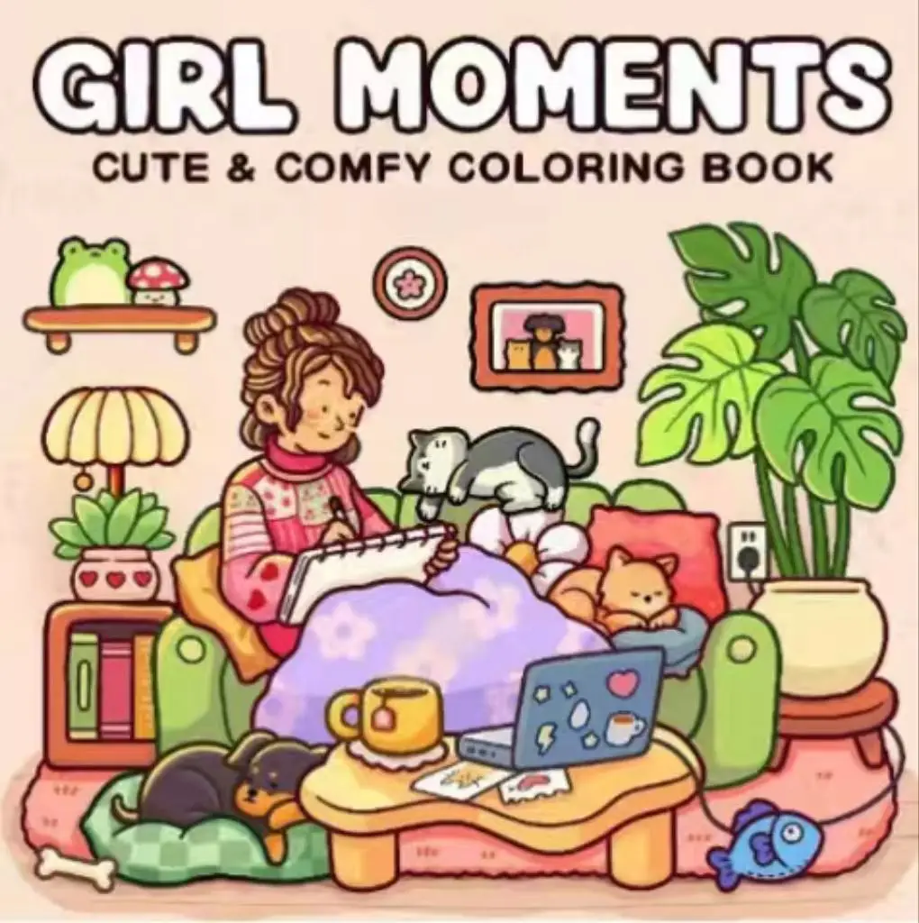 Fun Graffiti Coloring Books, Picture Books, Comfortable Moments for Drawing, Relaxing Body and Mind, Puzzle, Handicraft