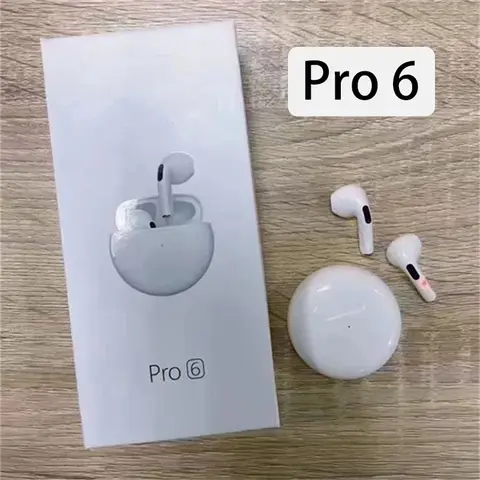 Pro 6 이어폰 TWS 무선 Bluetooth 5.0 헤드폰베이스 터치 컨트롤 스테레오 소음 감소 Lenovo HT38 용 긴 대기