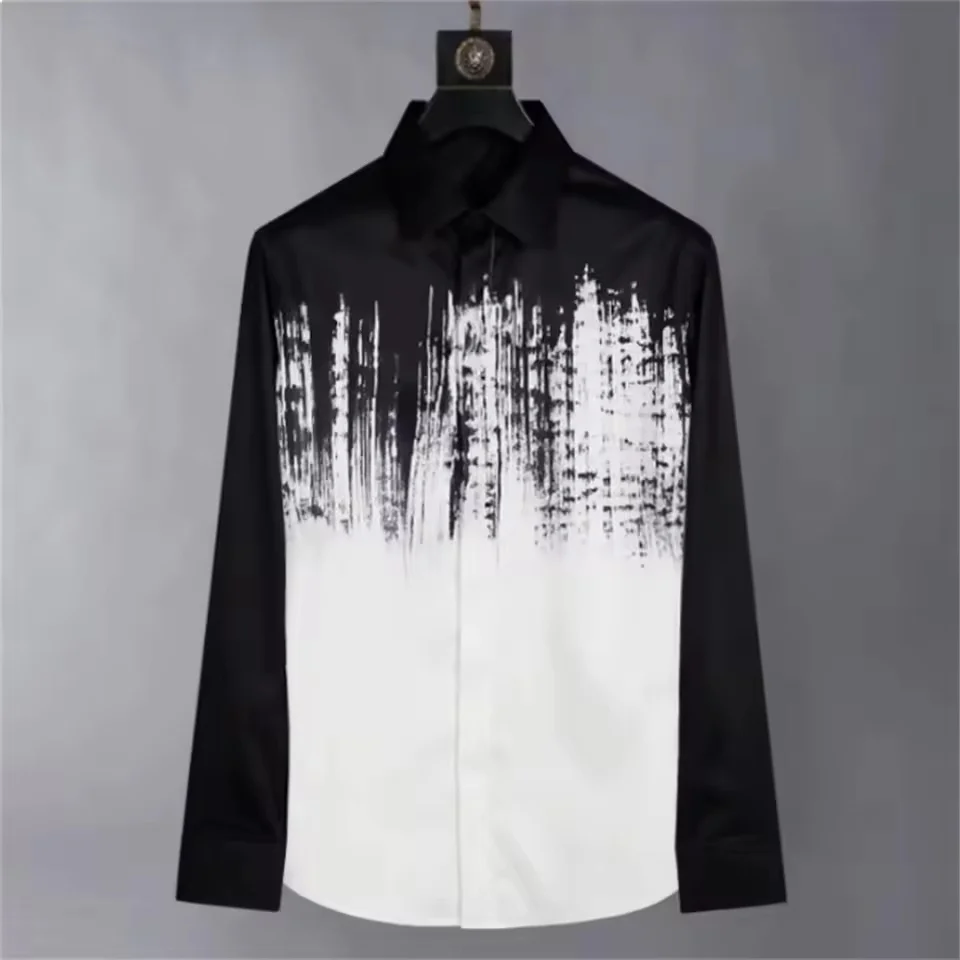 高級メンズシャツ シンプル メンズシャツ 長袖 ラペルシャツ デイリー アウトドア ショッピング ファッション トレンド トップス 大きいサイズ XS-5XL