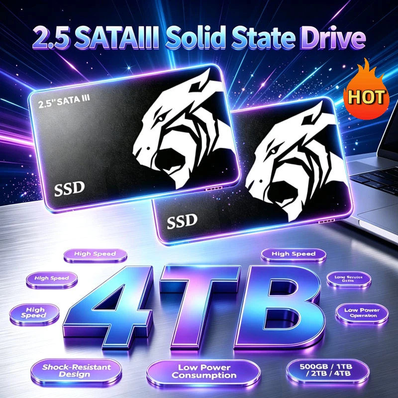 2026 Original New 2.5 Inch SATA3 SSD Internal Solid State Drive for Laptop PC Desktop 1TB 2TB 4TB 500GB Hard Disk Option