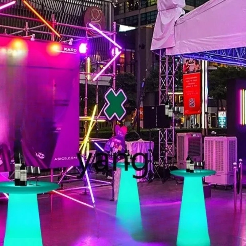 MM Entertainment Luminous Bar Table Simple Mushroom Table Outdoor Cocktail High Bar Stool view 2