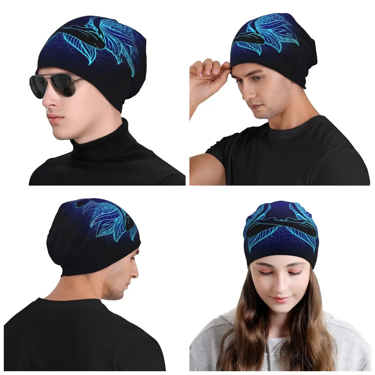 India Mandala Zen Buddha Bonnet Hat Knitted Hats Men Women Hip Hop Unisex Warm Winter Beanies Cap