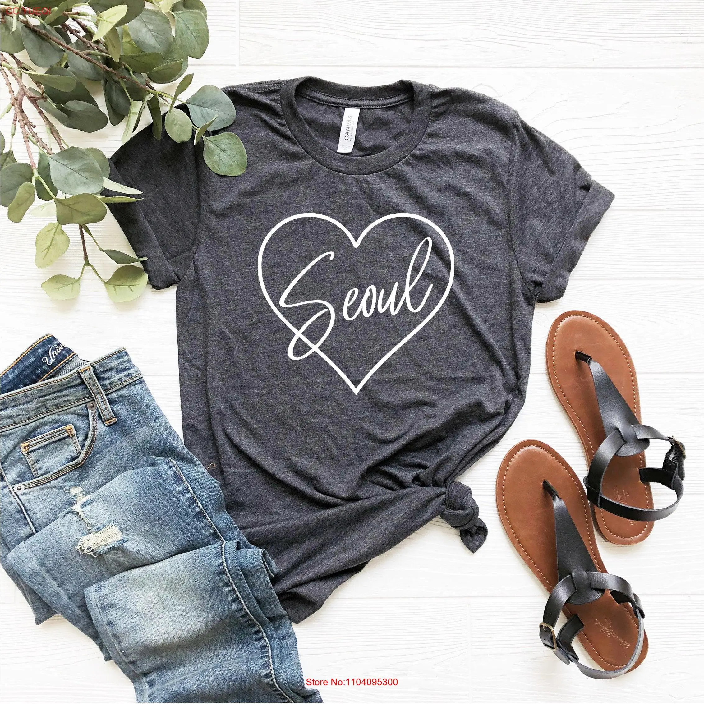 

Seoul T Shirt I love South Korea shirts Korean Kpop travel tee for women K pop gift long or short sleeves