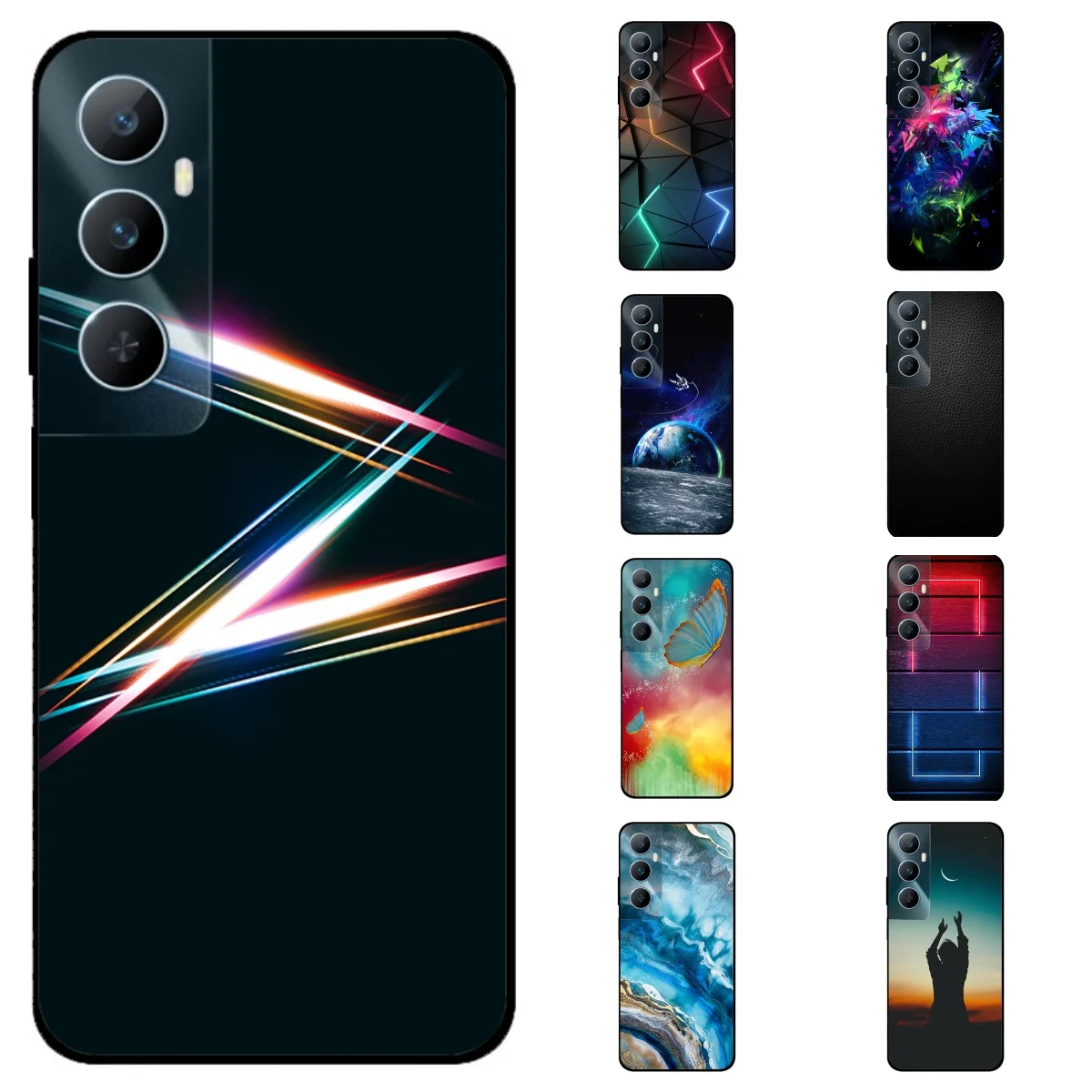 

Для OPPO REALME C65 C75 C67 5G Bumper Fundas Case Realme C75 4G милый противоударный мягкий силиконовый защитный чехол из ТПУ для объектива телефона