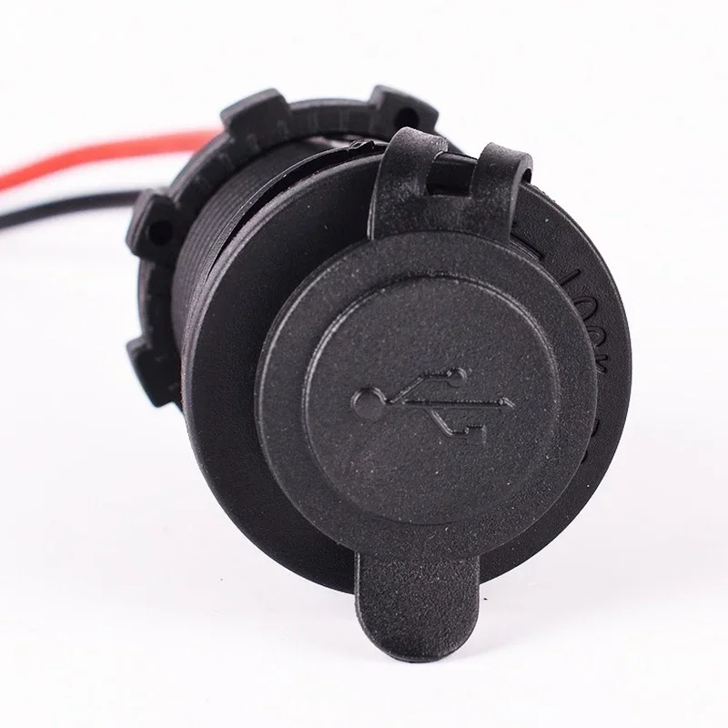 Car Motorcycle Modified Waterproof 12V Power Cigarette Lighter Seat GPS Socket Dual USB Car Charger Mobile Phone Charger