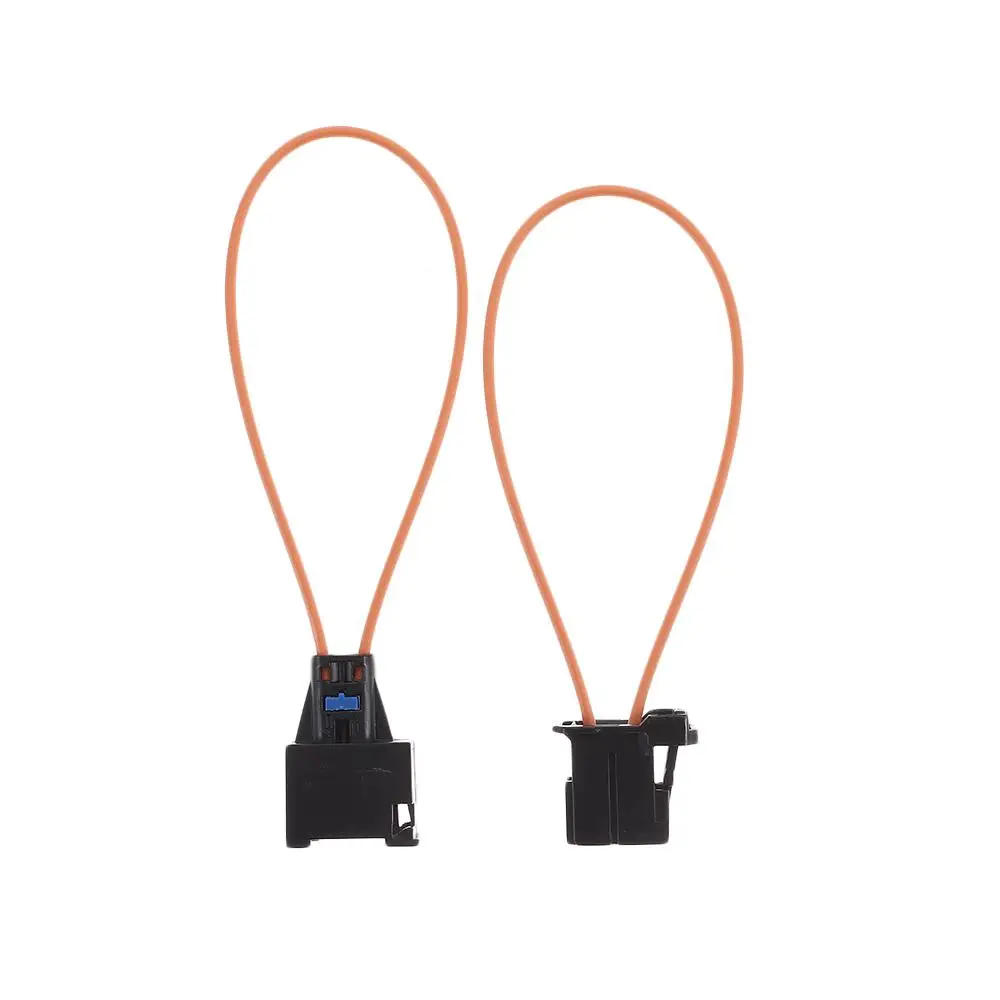 2pcs Car Accessories Black Fiber Optic Test Loop ABS Orange Bypass Loop Male and Female Fiber Optic for BMW