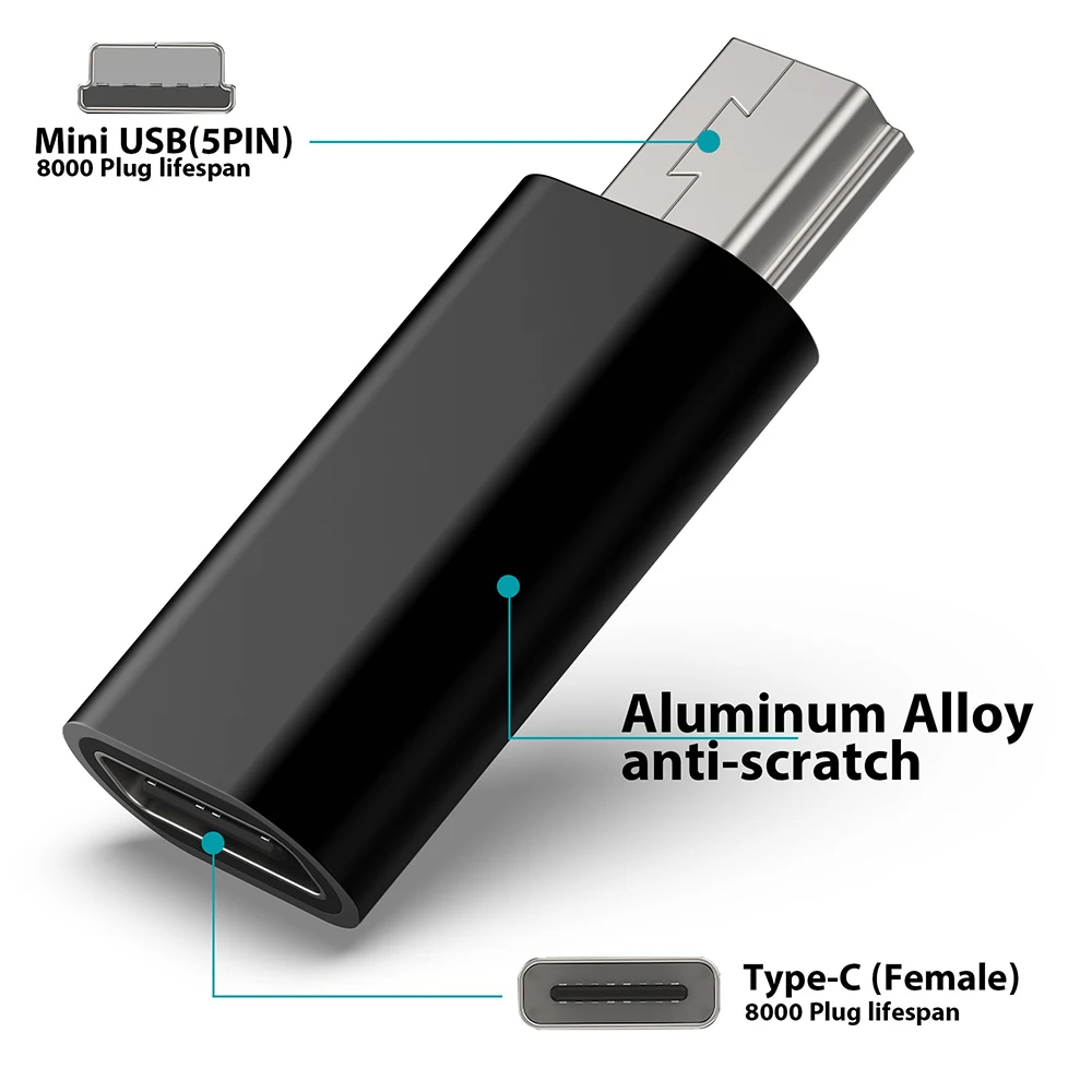 

Портативный USB адаптер C - типа USB С - головка C - головка Мини - USB Конвертер быстрой зарядки USB Конвертер передачи данных для камеры MP3 MP4 PSP