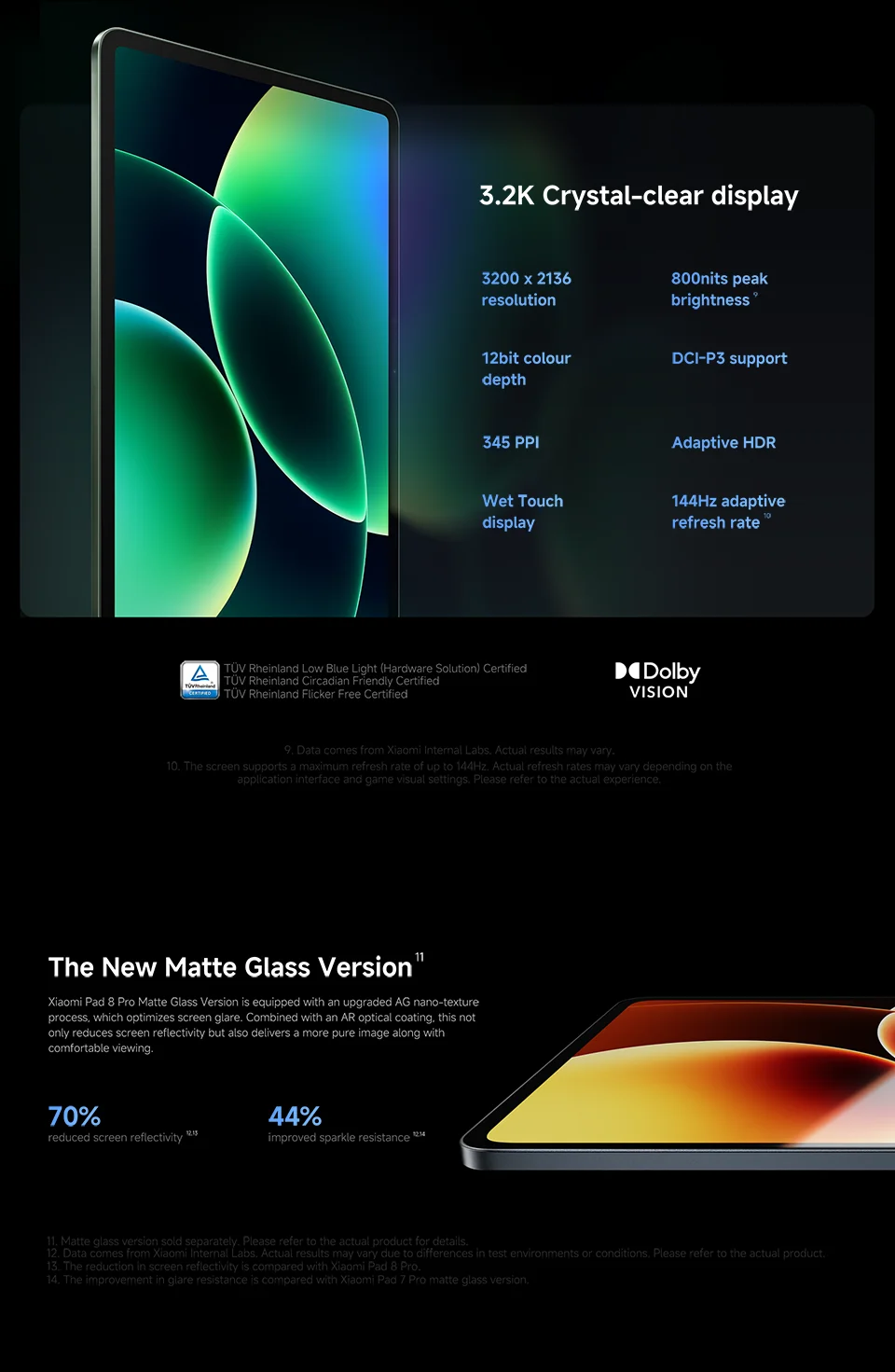 Xiaomi Pad 8 Pro Global Version 11.2' 3.2K 144Hz Display 8-core Snapdragon® 8 Elite 9200mAh 67W HyperCharge 50MP Rear Camera