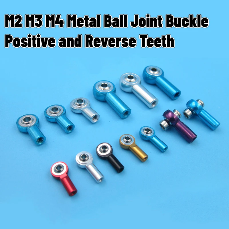 1pc M2 M3 M4 Metal Ball Joint Buckle Positive Reverse Teeth for Model Car Tie Rod End Connecting Rod End Steering Rod End