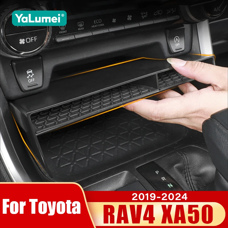 لتويوتا RAV4 XA50 2019 2020 2021 2022 2023 2024 الهجين سيارة مركز وحدة التحكم صندوق تخزين حامل صينية منظمة الملحقات