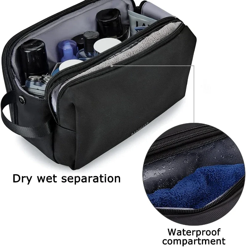 Toiletry Bag for Men Travel Toiletry Organizer Dopp Kit Water-resistant Shaving Bag for Toiletries Accessories Room Essentials