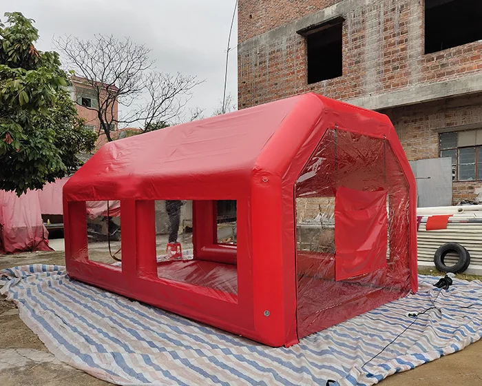 #Customized factory direct sales, closed-air PVC painting tent, mobile waterproof car painting inflatable tent, closed-air paint