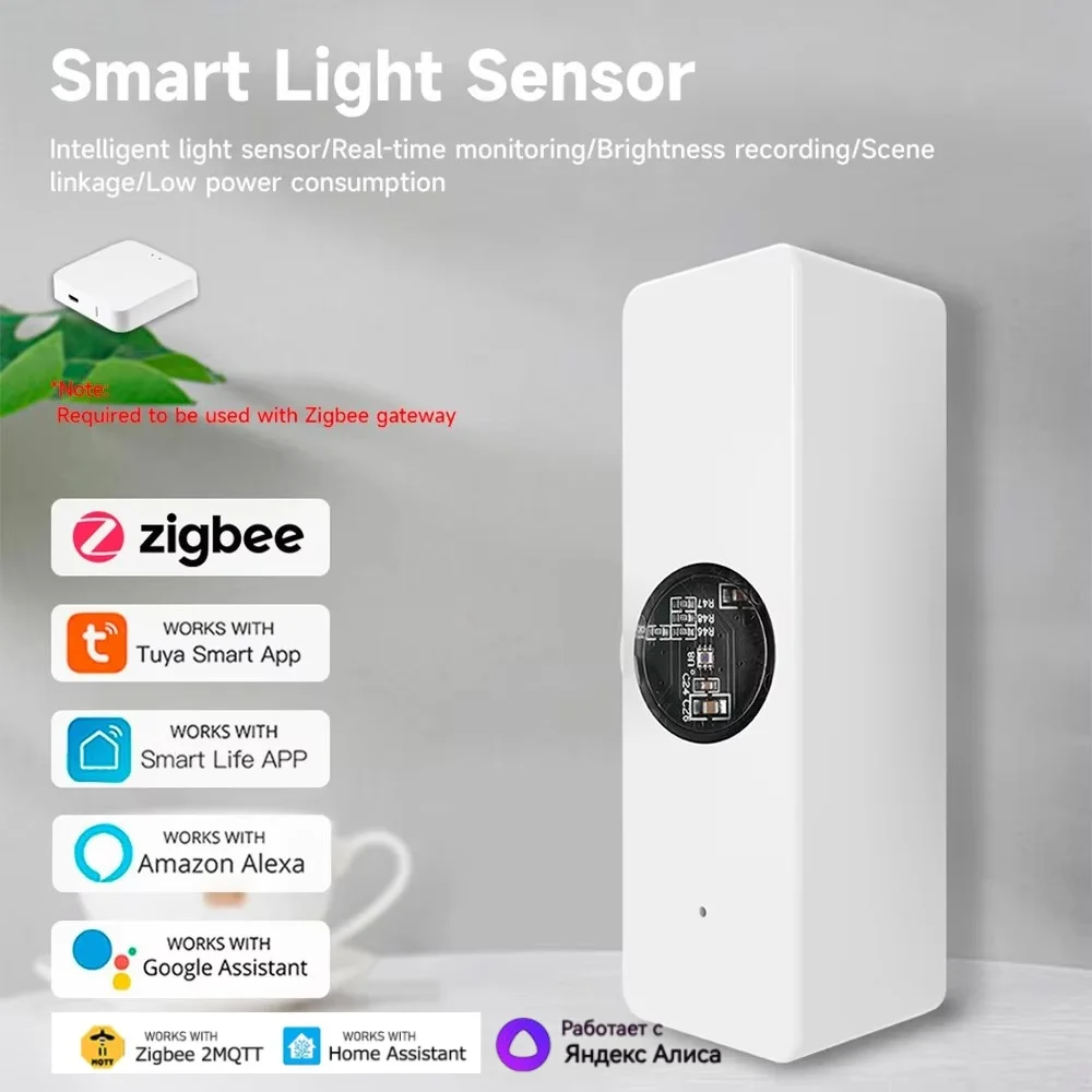 Tuya WiFi/zigbee Light Sensor Luminance Sensor Illumination Brightness Detector Home Automation with Smart Life Device Linkage
