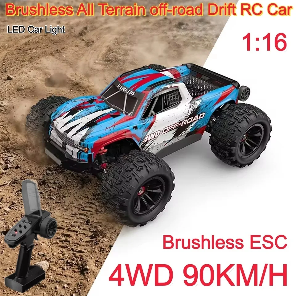 Professional Remote Control Racing Car Model 1:16 2.4G Brushless 90KM/H Metal Drive Off Road Drift RC Truck Car VS 144001 16101