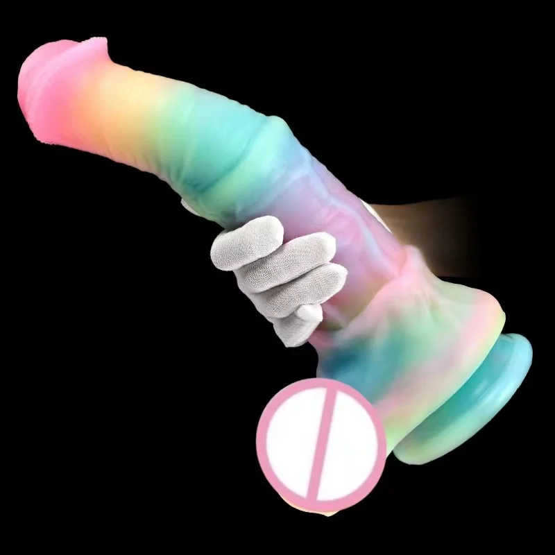 

Luminous Horse Dildo Silicone Animal Penis with Suction Cup Night Glow Butt Plug Vagina Anus Masturbation Sex Toys for Women Men