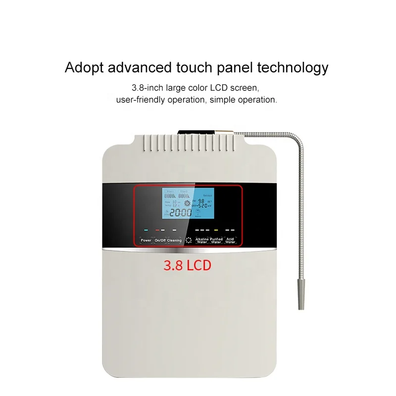 2024 Hot Sale Hydrogen-rich Alkaline Water Machine 10000L Filter Life Plastic Desktop Model Electric/Battery Powered Commercial
