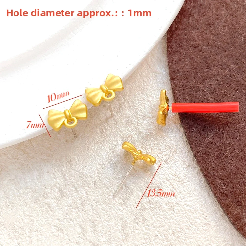 Chinese Style Retro Alloy Coin Bow, Lucky Word, Auspicious Earring DIY Jewelry Making Semi-finished Product Accessory Materials