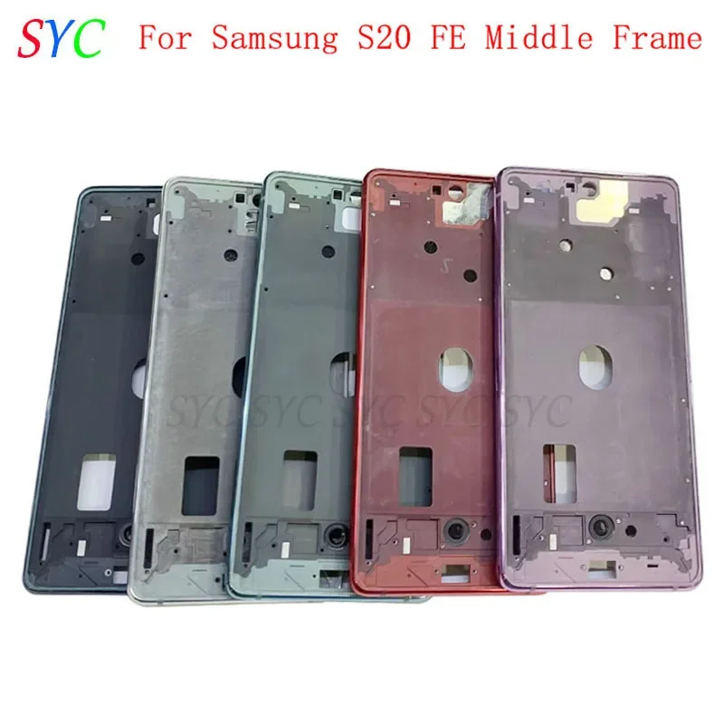 Middle Frame Center Chassis Cover For Samsung S20 FE G780 G781 Phone Housing Metal LCD Frame Repair Parts