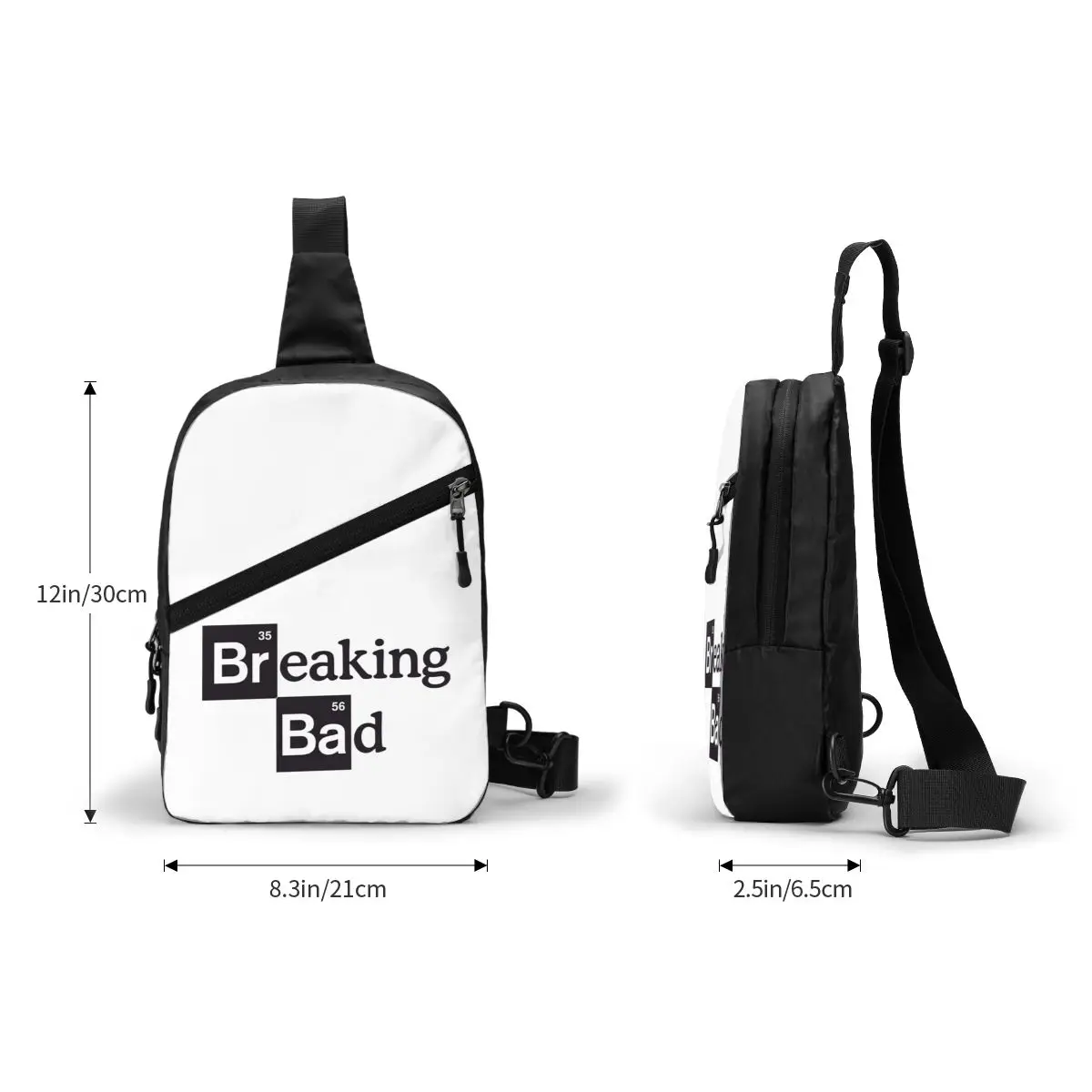 Cool Breaking Bad Logo Sling Bag per viaggi escursionismo uomo TV Show Heisenberg Crossbody Chest zaino spalla Daypack