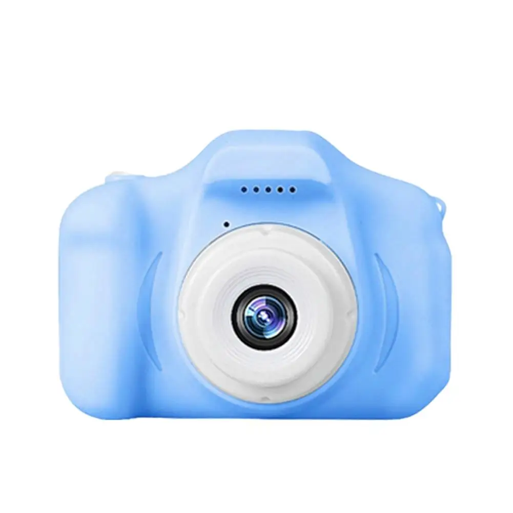 Mini-versie voor kinderen Cartoon digitale camera Dubbel cadeau Birtay Kinderspelopname Muziek Speelgoedcamera Foto/video F1q8