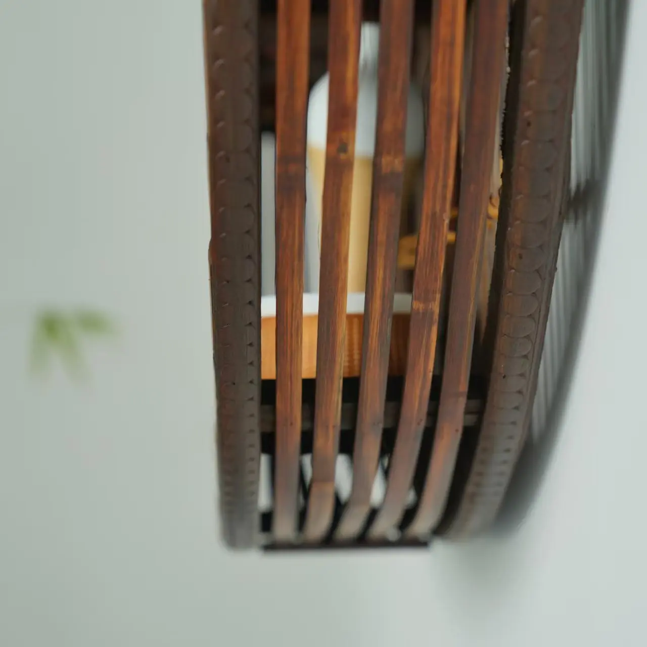 خزانة كتب معلقة على الحائط للمكتب المنزلي، إطار من الخيزران متعدد الوظائف، إطار من الخيزران #5