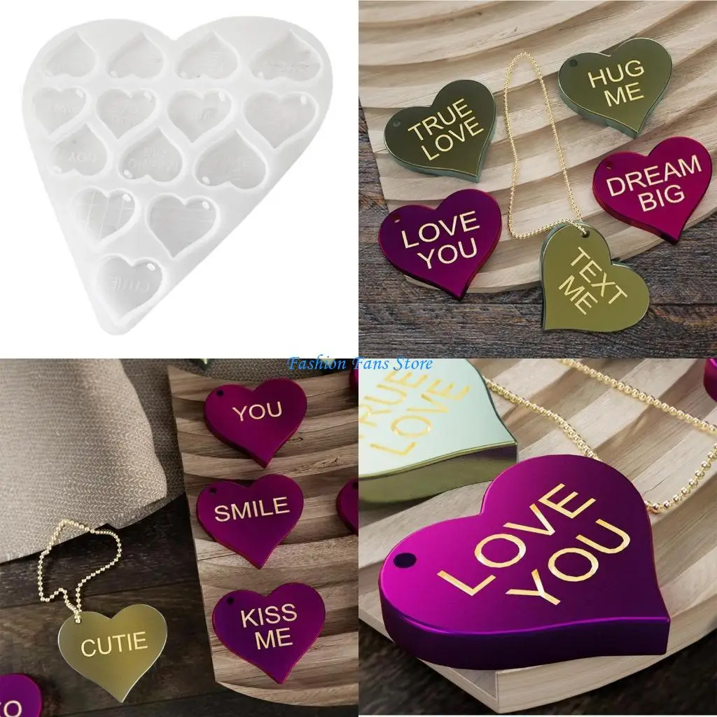 

Silicone Keychain Molds Resin Jewelry Heart Craft Silicone Molds for Heart