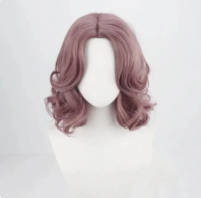 Wig Cosplay tahan panas rambut sintetis rambut palsu bermain peran Halloween + topi Wig