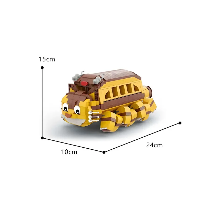 MOC AnimeMonster Assembly Comics Surrounding Dolls Bus Wildcat Classic Model Building Blocks Ornaments Christmas Toys Kids Gifts