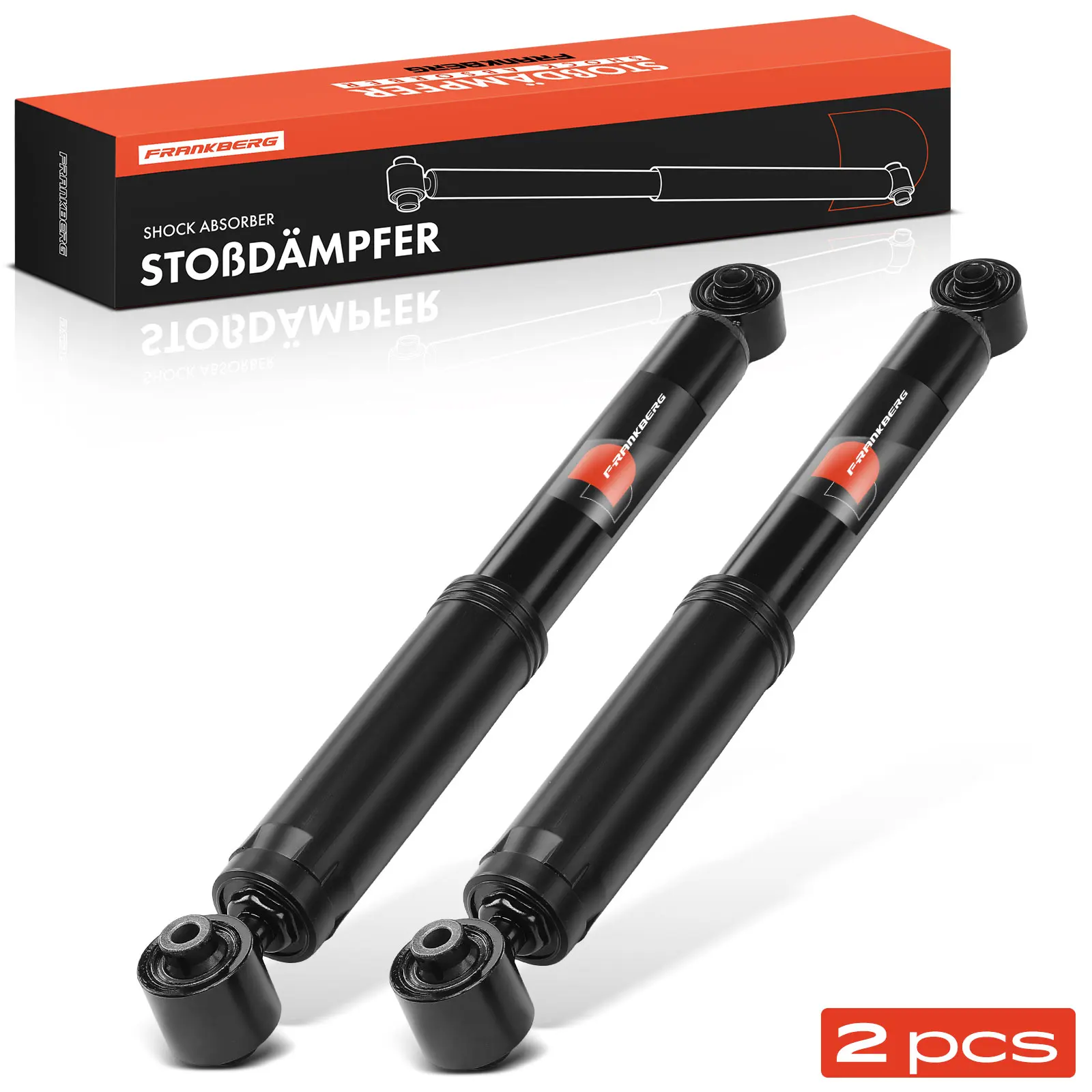 Frankberg 2x Stoßdämpfer Gasdruck Hinterachse Links Rechts für Nissan Qashqai +2 I II X-Trail Renault Kadjar 5540008 KA21K